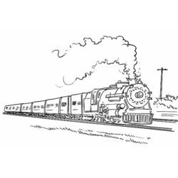Dibujo para colorear: Train / Locomotive (Transporte) #135034 - Dibujos para colorear