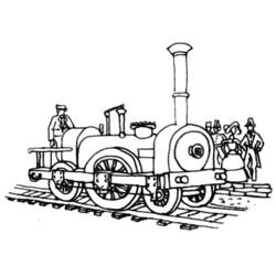 Dibujo para colorear: Train / Locomotive (Transporte) #135038 - Dibujos para Colorear e Imprimir Gratis