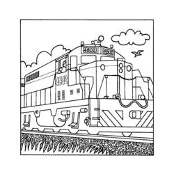 Dibujo para colorear: Train / Locomotive (Transporte) #135043 - Dibujos para colorear