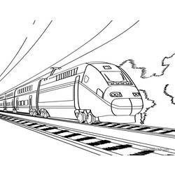 Dibujo para colorear: Train / Locomotive (Transporte) #135045 - Dibujos para colorear