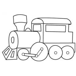 Dibujos para colorear: Train / Locomotive - Dibujos para colorear