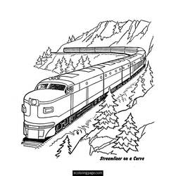Dibujo para colorear: Train / Locomotive (Transporte) #135052 - Dibujos para colorear
