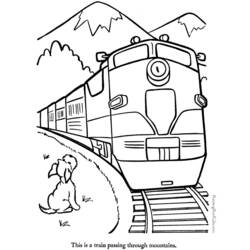 Dibujo para colorear: Train / Locomotive (Transporte) #135055 - Dibujos para Colorear e Imprimir Gratis