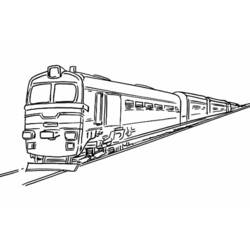 Dibujo para colorear: Train / Locomotive (Transporte) #135083 - Dibujos para colorear