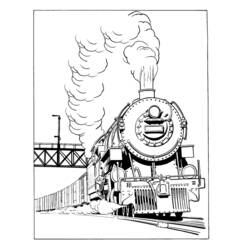 Dibujo para colorear: Train / Locomotive (Transporte) #135088 - Dibujos para Colorear e Imprimir Gratis