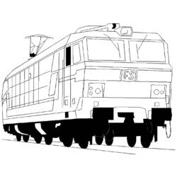 Dibujo para colorear: Train / Locomotive (Transporte) #135096 - Dibujos para colorear