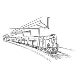 Dibujo para colorear: Train / Locomotive (Transporte) #135108 - Dibujos para Colorear e Imprimir Gratis