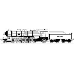 Dibujo para colorear: Train / Locomotive (Transporte) #135142 - Dibujos para Colorear e Imprimir Gratis