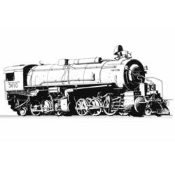 Dibujo para colorear: Train / Locomotive (Transporte) #135146 - Dibujos para colorear