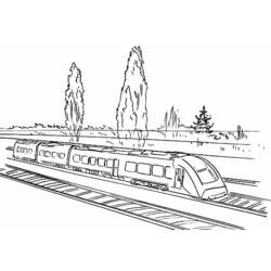 Dibujo para colorear: Train / Locomotive (Transporte) #135157 - Dibujos para colorear