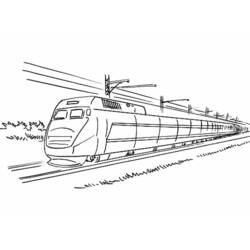 Dibujo para colorear: Train / Locomotive (Transporte) #135160 - Dibujos para colorear