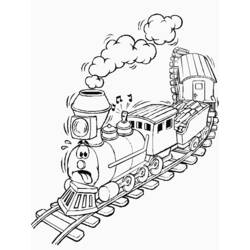 Dibujo para colorear: Train / Locomotive (Transporte) #135170 - Dibujos para Colorear e Imprimir Gratis