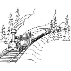 Dibujo para colorear: Train / Locomotive (Transporte) #135204 - Dibujos para Colorear e Imprimir Gratis