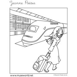 Dibujo para colorear: Train / Locomotive (Transporte) #135218 - Dibujos para Colorear e Imprimir Gratis