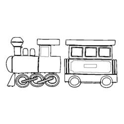 Dibujo para colorear: Train / Locomotive (Transporte) #135221 - Dibujos para colorear