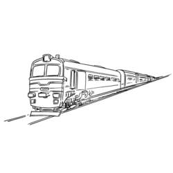 Dibujo para colorear: Train / Locomotive (Transporte) #135237 - Dibujos para colorear