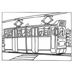 Dibujo para colorear: Tramway (Transporte) #145407 - Dibujos para colorear