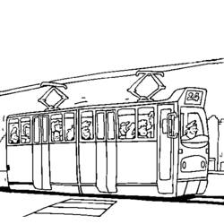 Dibujo para colorear: Tramway (Transporte) #145413 - Dibujos para colorear
