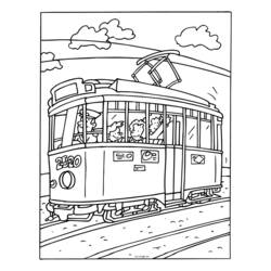 Dibujo para colorear: Tramway (Transporte) #145592 - Dibujos para colorear