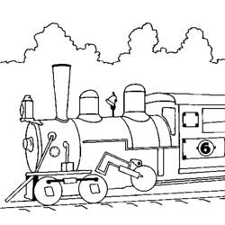 Dibujo Tren / Locomotora (Transporte) #135032 para imprimir y colorear