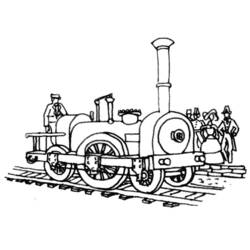 Dibujo Tren / Locomotora (Transporte) #135038 para imprimir y colorear