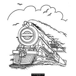 Dibujo Tren / Locomotora (Transporte) #135051 para imprimir y colorear