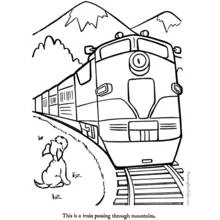 Dibujo Tren / Locomotora (Transporte) #135055 para imprimir y colorear