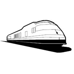 Dibujo Tren / Locomotora (Transporte) #135117 para imprimir y colorear
