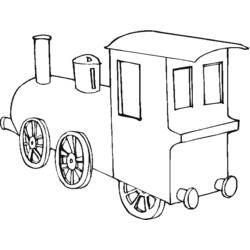 Dibujo Tren / Locomotora (Transporte) #135130 para imprimir y colorear