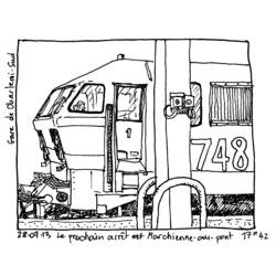 Dibujo Tren / Locomotora (Transporte) #135133 para imprimir y colorear