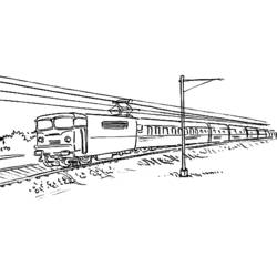 Dibujo Tren / Locomotora (Transporte) #135138 para imprimir y colorear