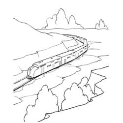 Dibujo Tren / Locomotora (Transporte) #135222 para imprimir y colorear