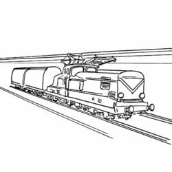 Dibujo Tren / Locomotora (Transporte) #135224 para imprimir y colorear