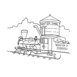 Dibujo Tren / Locomotora (Transporte) #135226 para imprimir y colorear
