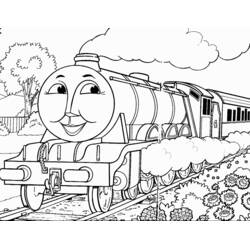 Dibujo Tren / Locomotora (Transporte) #135236 para imprimir y colorear