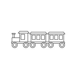 Dibujo Tren / Locomotora (Transporte) #180635 para imprimir y colorear