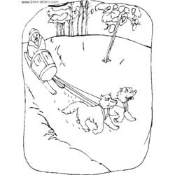 Dibujo para colorear: Trineo de Perros (Transporte) #142628 - Dibujos para Colorear e Imprimir Gratis