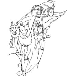 Dibujo para colorear: Trineo de Perros (Transporte) #142636 - Dibujos para Colorear e Imprimir Gratis