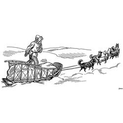 Dibujo para colorear: Trineo de Perros (Transporte) #142643 - Dibujos para Colorear e Imprimir Gratis