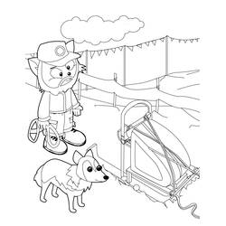 Dibujo para colorear: Trineo de Perros (Transporte) #142646 - Dibujos para Colorear e Imprimir Gratis