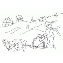 Dibujo para colorear: Trineo de Perros (Transporte) #142729 - Dibujos para Colorear e Imprimir Gratis