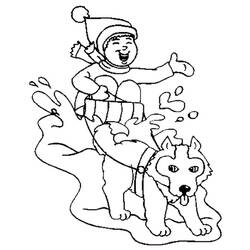 Dibujo para colorear: Trineo de Perros (Transporte) #142877 - Dibujos para Colorear e Imprimir Gratis