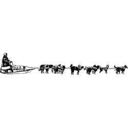 Dibujo para colorear: Trineo de Perros (Transporte) #142879 - Dibujos para Colorear e Imprimir Gratis