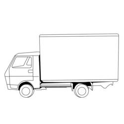 Dibujo para colorear: Truck (Transporte) #135593 - Dibujos para colorear