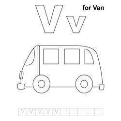Dibujo para colorear: Van (Transporte) #145094 - Dibujos para colorear