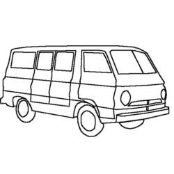 Dibujo para colorear: Van (Transporte) #145096 - Dibujos para colorear