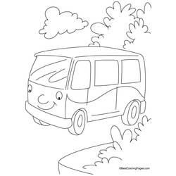 Dibujo para colorear: Van (Transporte) #145105 - Dibujos para colorear