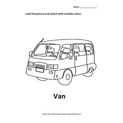Dibujo para colorear: Van (Transporte) #145153 - Dibujos para colorear