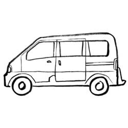 Dibujo para colorear: Van (Transporte) #145248 - Dibujos para colorear