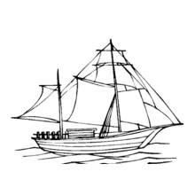 Dibujo Velero (Transporte) #143570 para imprimir y colorear